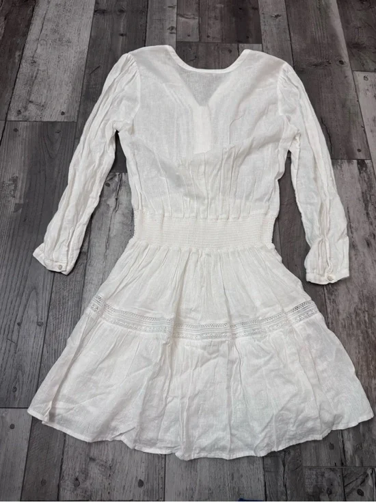 Rails Jasmine White Lace Detail Dress Women’s Small Linen Cotton Blend $228 - Picture 12 of 12